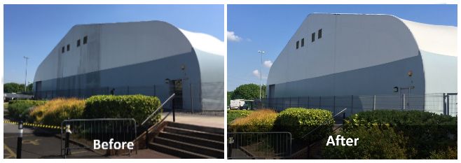 Image of Cladding Cleaning - Before and After