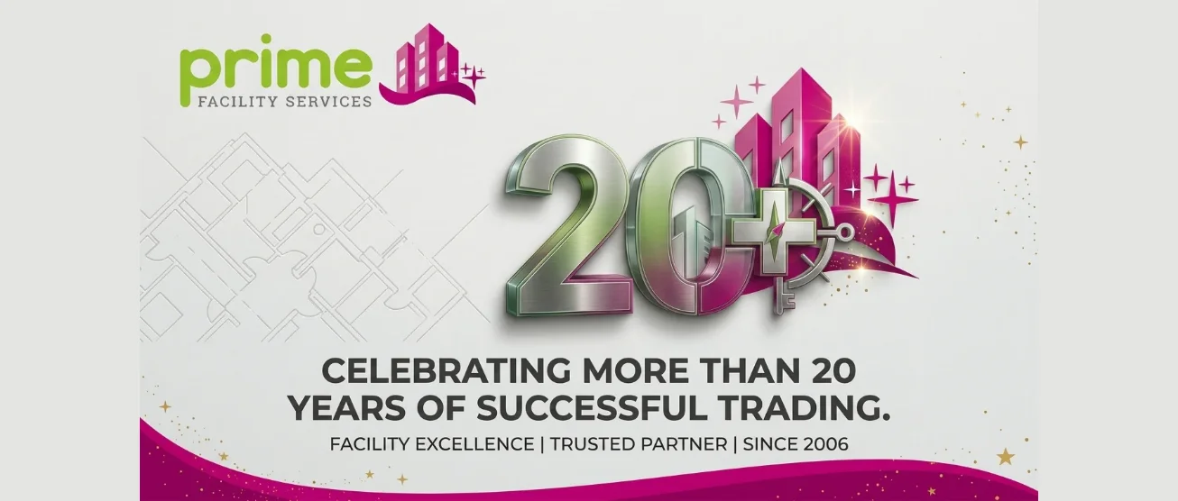 Prime Facility Services - 20 Years Banner (Wide)